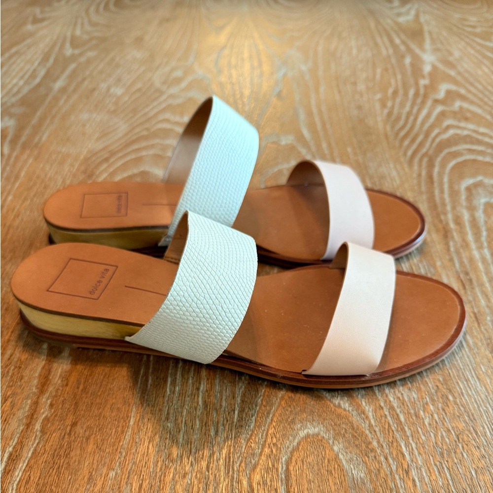 DOLCE VITA Vala Duo Tone Slip On Sandals Women’s Size 8 - Picture 5 of 9